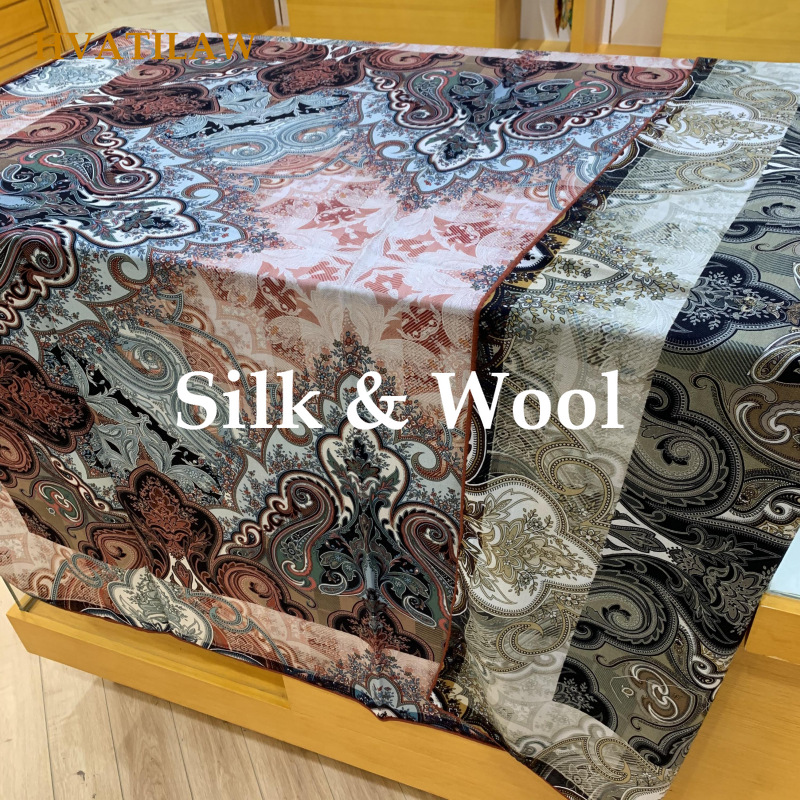 Shawl Wrap Winter - Nuova Sciarpa di Lusso 30% Seta